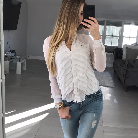 Ruffle button down - Picture 2 of 8